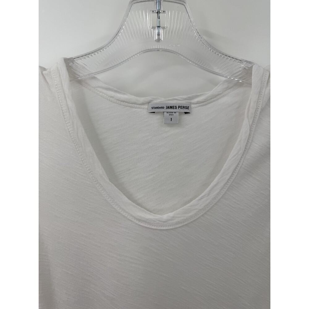 James Perse Women's White Cotton Scoop Neck Tank Top Size 1 - Picture 3 of 8